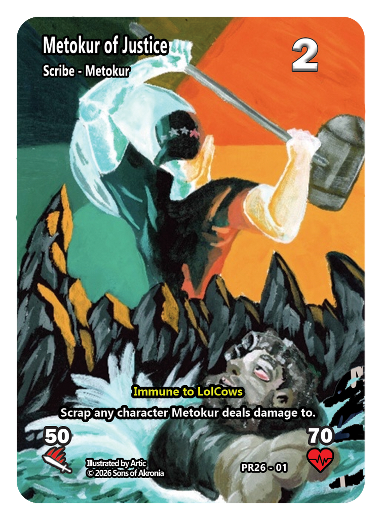 LolCow TCG 2026 Promo Set (3 Cards) – PREORDER Metokur of Justice + Pikasan, Electric Boogaloo + Secret Tape of Destiny