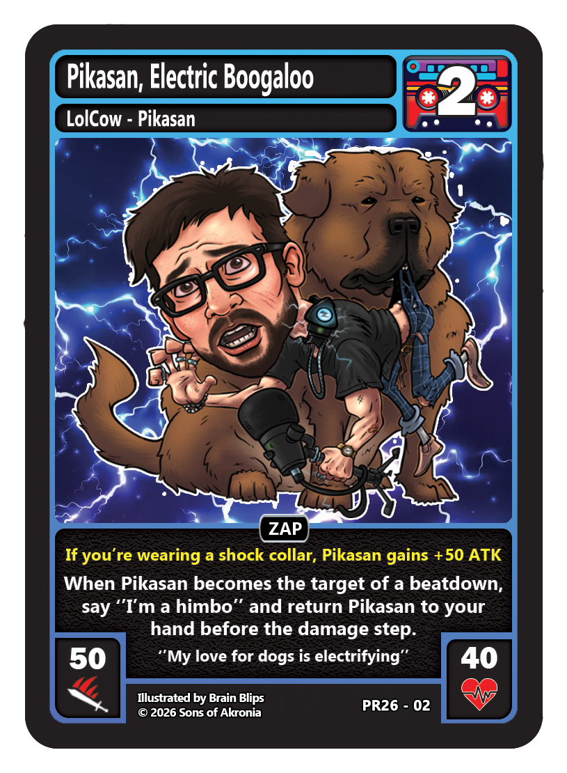 LolCow TCG 2026 Promo Set (3 Cards) – PREORDER Metokur of Justice + Pikasan, Electric Boogaloo + Secret Tape of Destiny