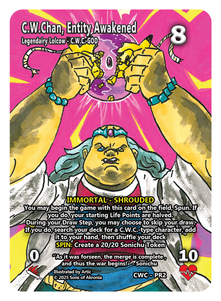 C.W.Chan, Entity Awakened Promo cards - Arrives October 12th